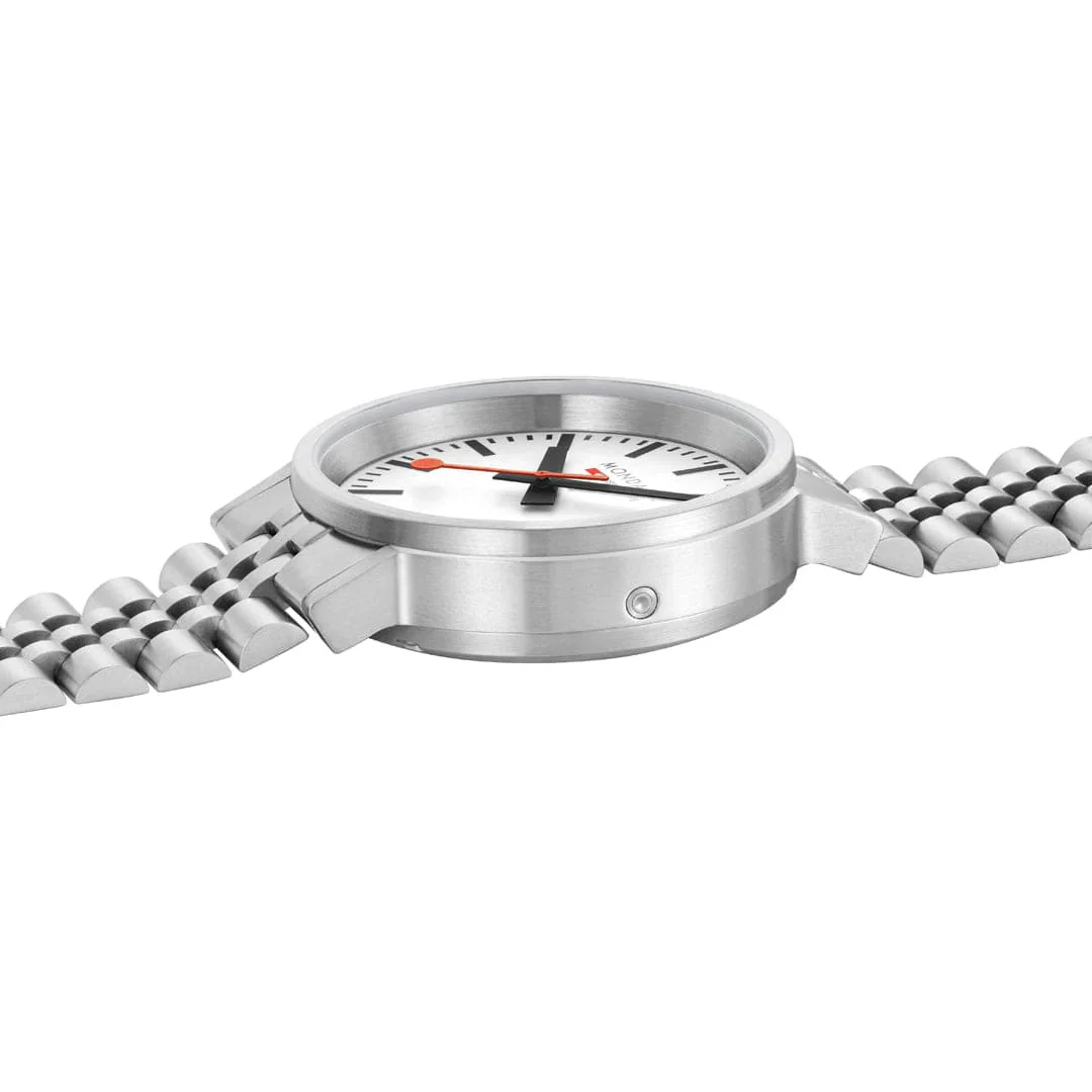 Mondaine SBB Stop2Go BackLight White Watch - Image 7