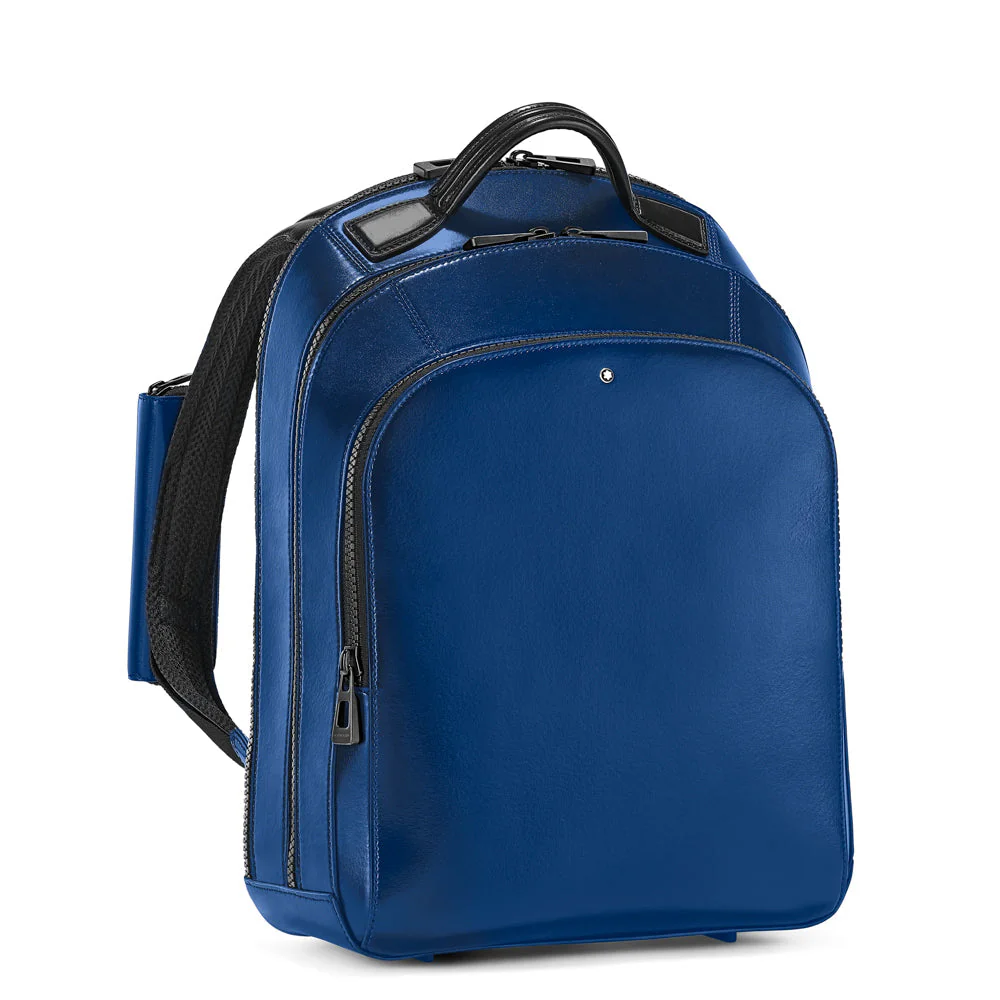 Montblanc Backpack Glossy Leather Small Extreme 2.0 Blue - Image 2