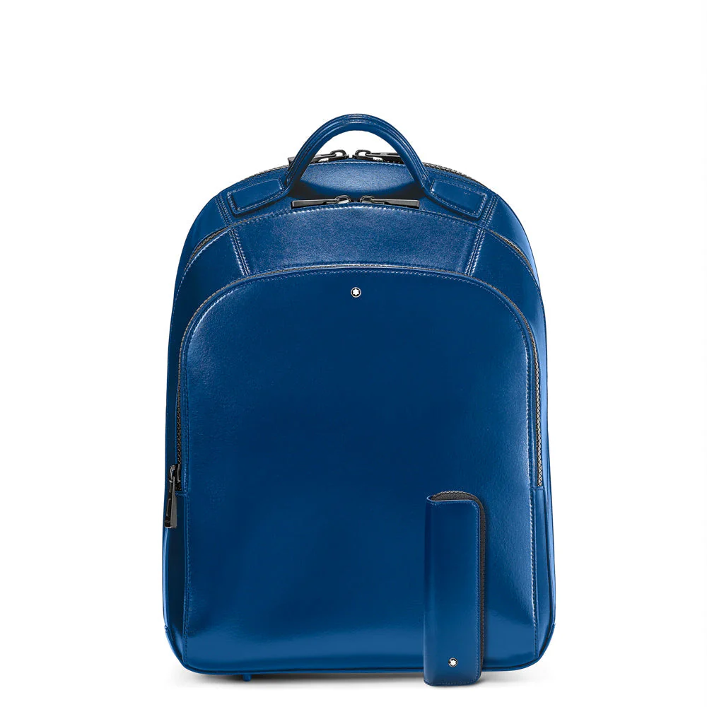 Montblanc Backpack Glossy Leather Small Extreme 2.0 Blue - Image 3