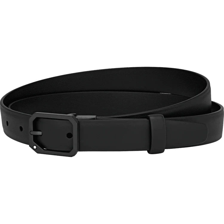 Montblanc Belt Frame Matt Black PVD Pin Buckle Black