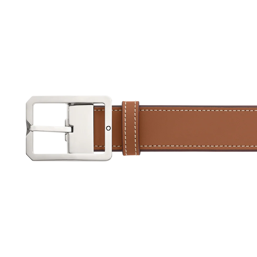Montblanc Belt Vintage Palladium Reversible Tan/Grey D - Image 2