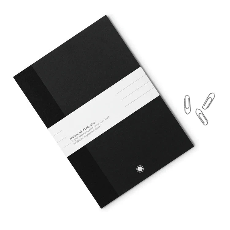 Montblanc Fine Stationery Notebooks 146 Slim Black lined for Augmented Paper - Image 3