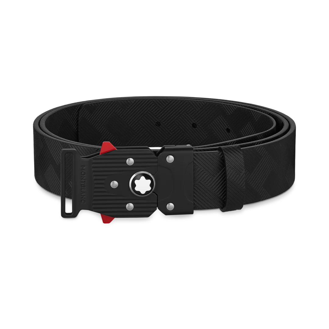 Montblanc M Lock Black Leather 35mm Belt