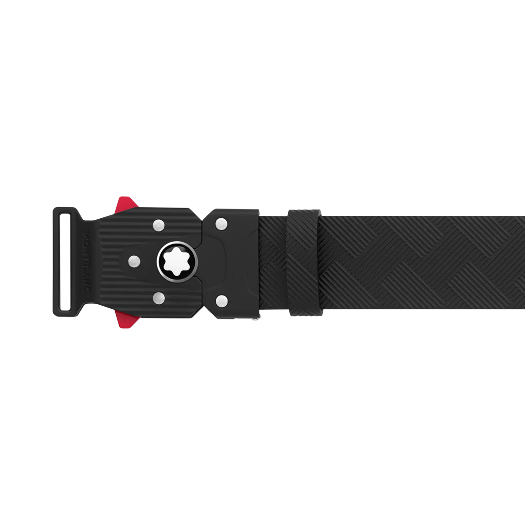 Montblanc M Lock Black Leather 35mm Belt - Image 2