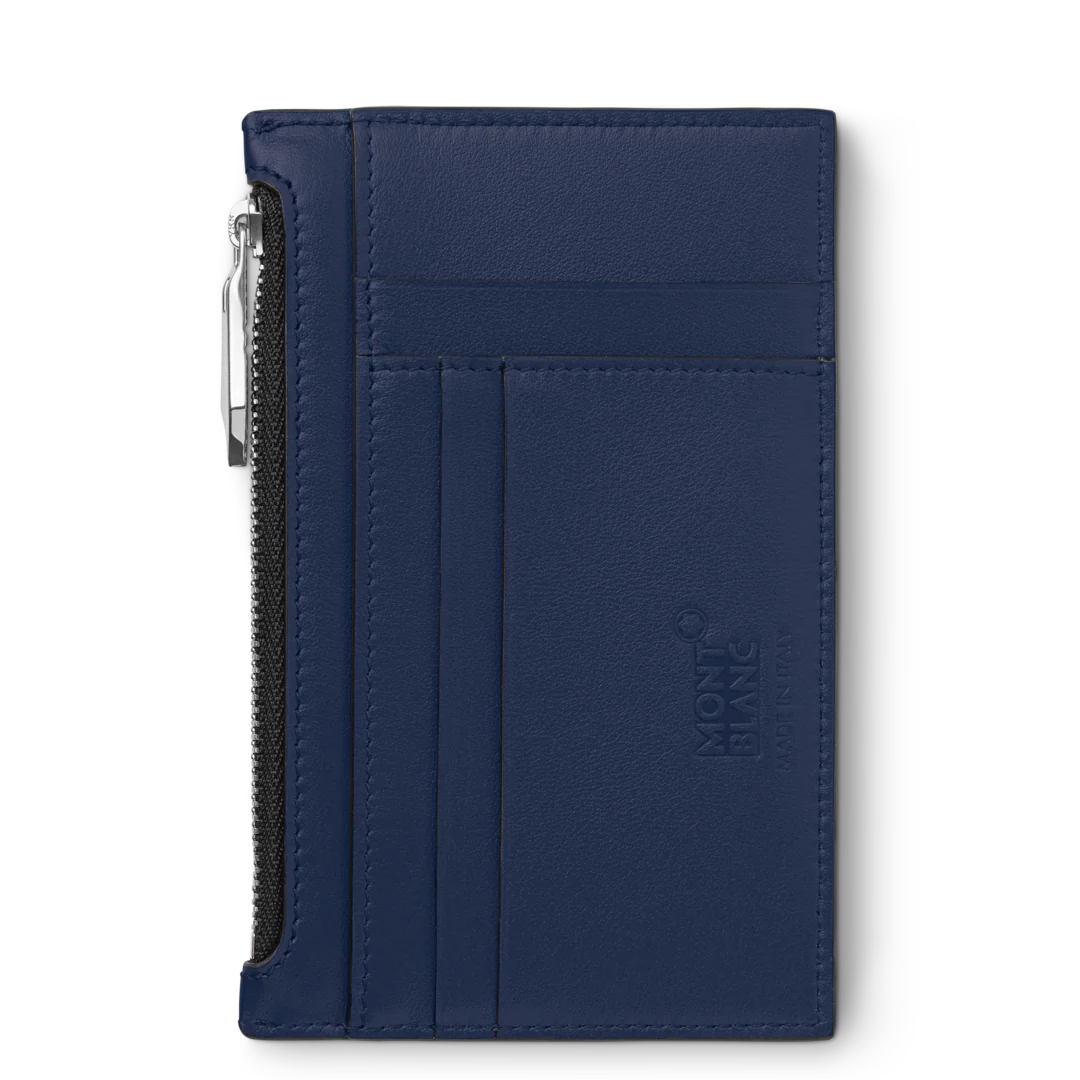 Montblanc Meisterstuck Card Holder 8cc with Zippered Pocket Inky Blue - Image 2