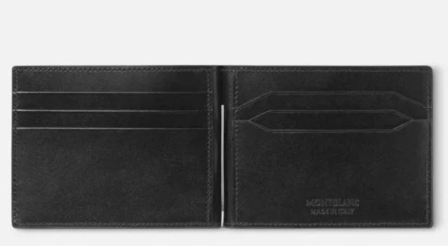Montblanc Meisterstuck Wallet 6cc with Money Clip Black - Image 3
