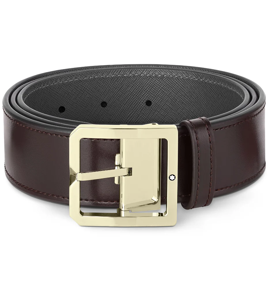 Montblanc Reversible 40mm Leather Belt Brown Grey D