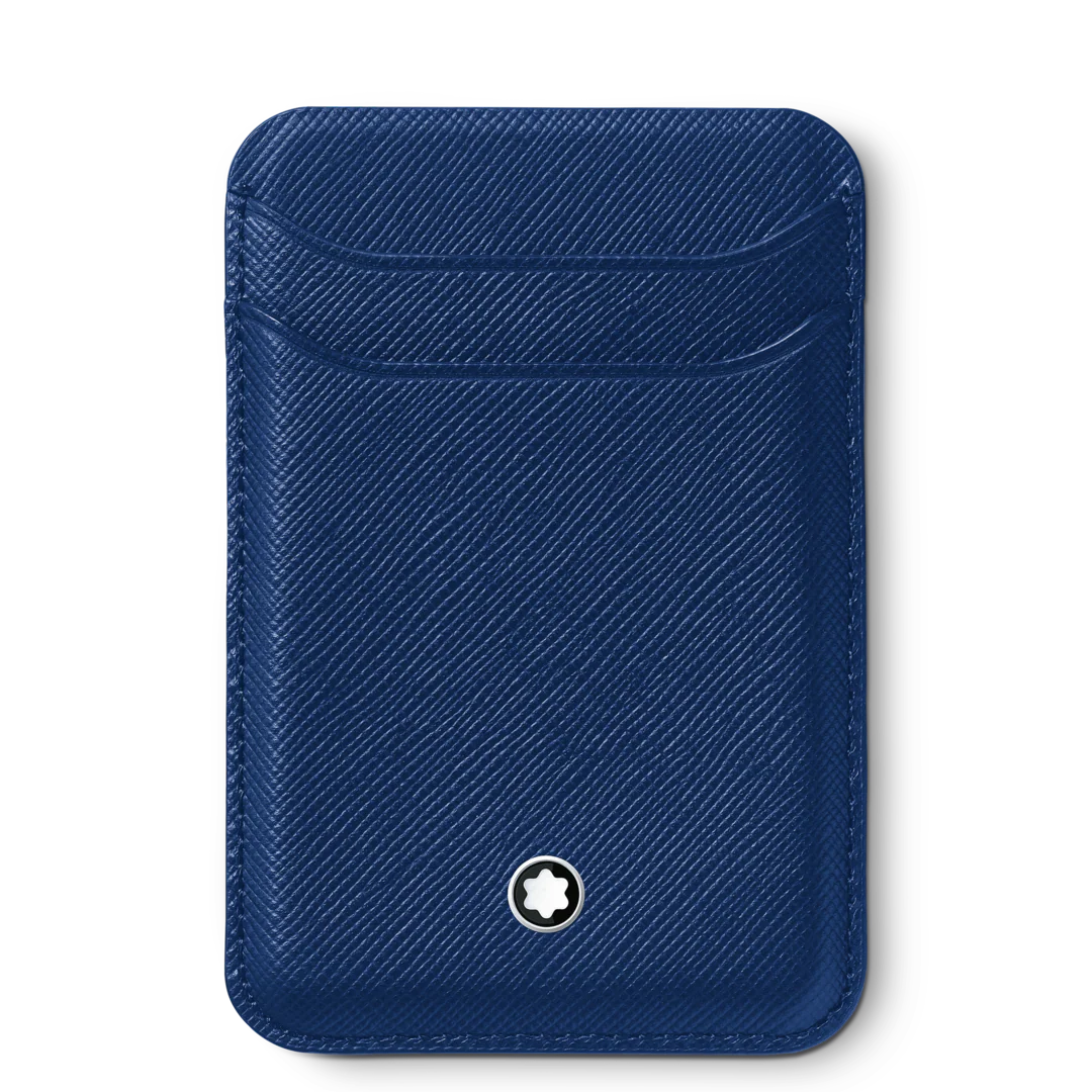 Montblanc Sartorial Card Wallet 2cc For iPhone with MagSafe Blue D