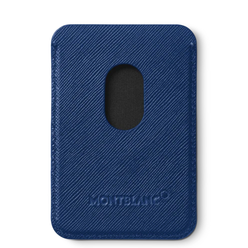 Montblanc Sartorial Card Wallet 2cc For iPhone with MagSafe Blue D - Image 2