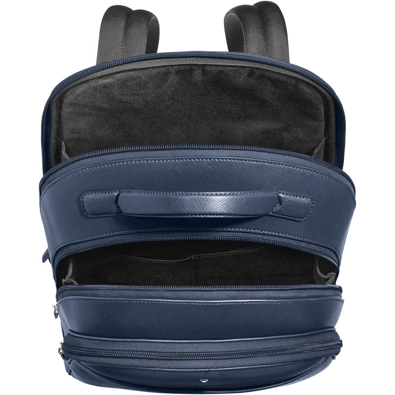 Montblanc Backpack Sartorial Medium Blue Three Compartments - Image 2