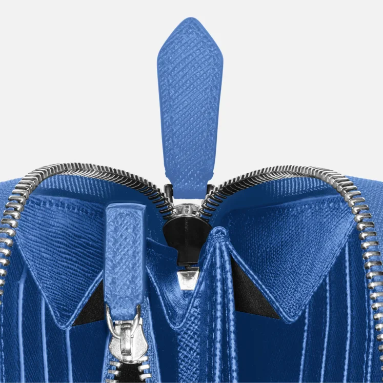 Montblanc Sartorial Wallet 12cc Zip Dusty Blue - Image 4