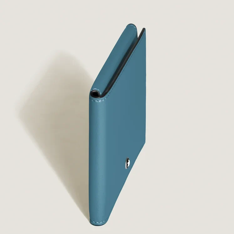 Montblanc Soft Thin Trio 4cc Smoky Blue Card Holder - Image 3