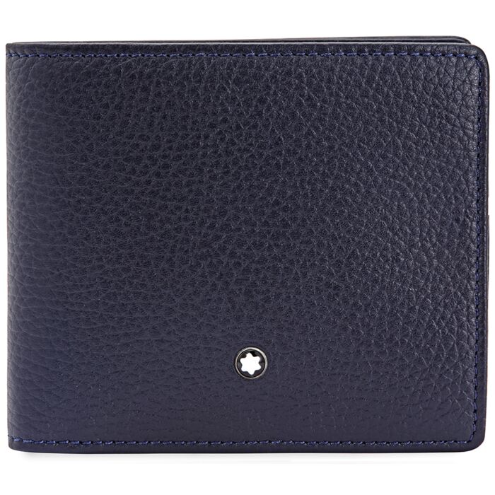 Montblanc Wallet Meisterstuck Soft Grain Leather 6cc Blue D