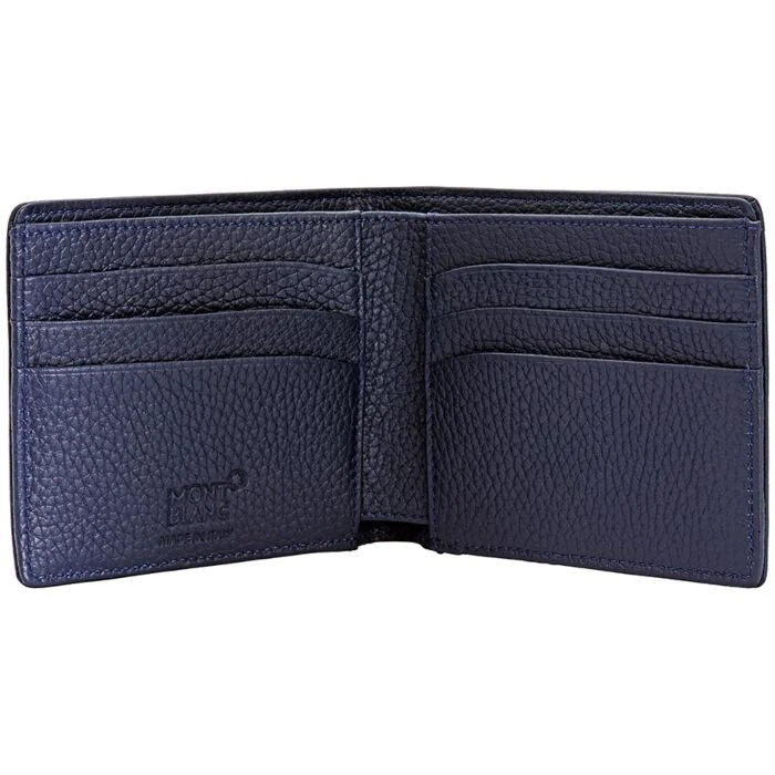 Montblanc Wallet Meisterstuck Soft Grain Leather 6cc Blue D - Image 3