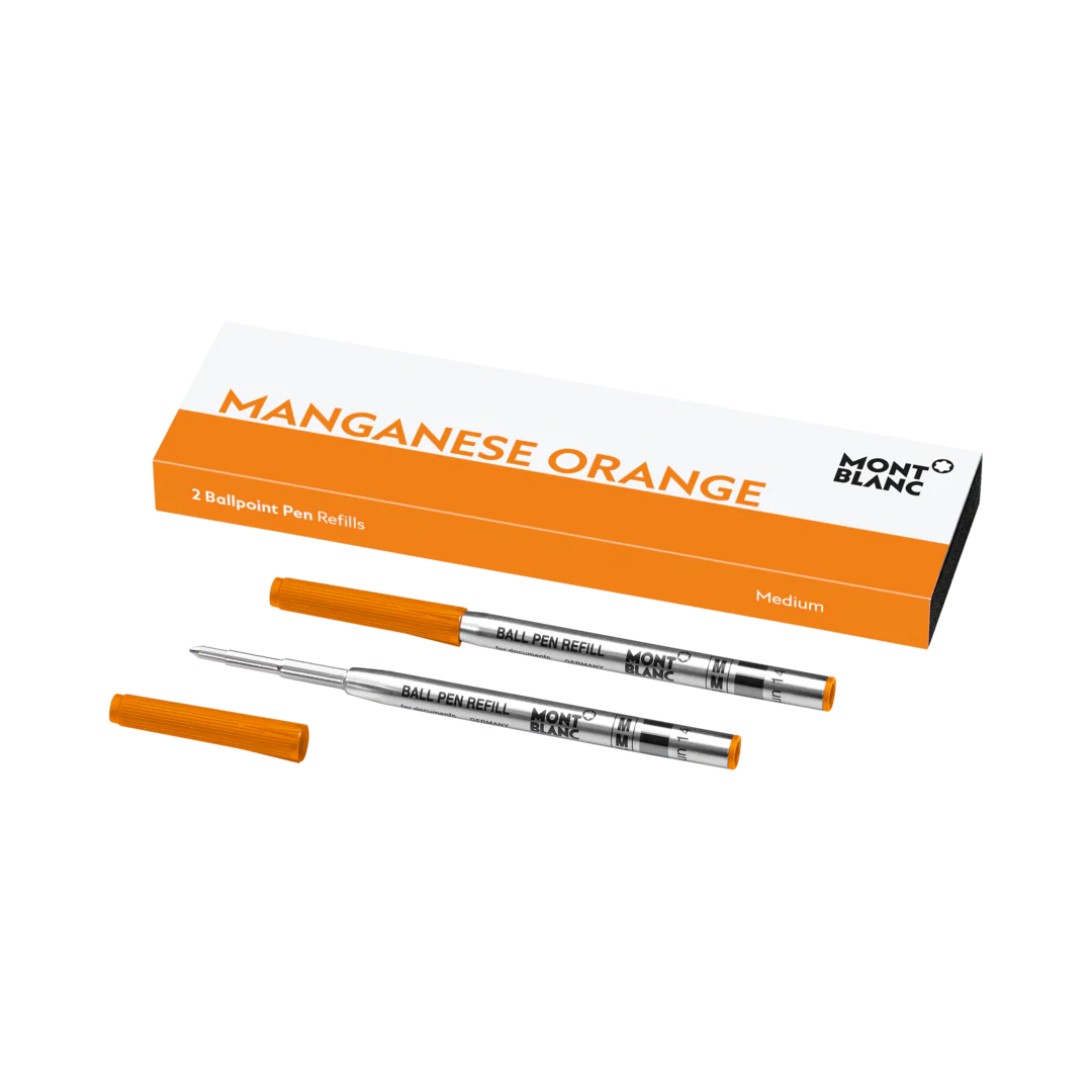 Montblanc Writing Accessories 2 Ballpoint Pen Refills Medium Manganese Orange D