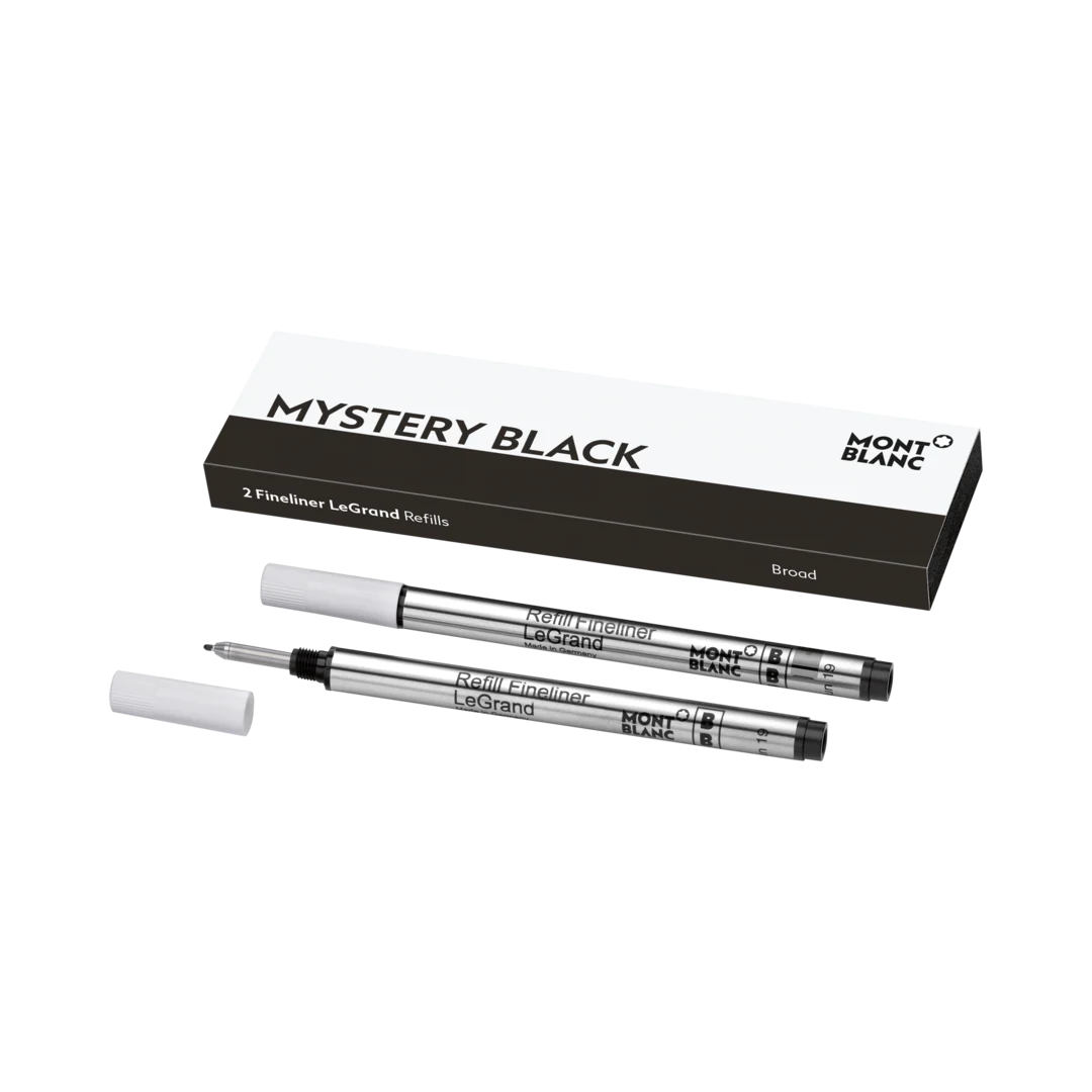 Montblanc Writing Accessories 2 Fineliner LeGrand Refills Broad Mystery Black