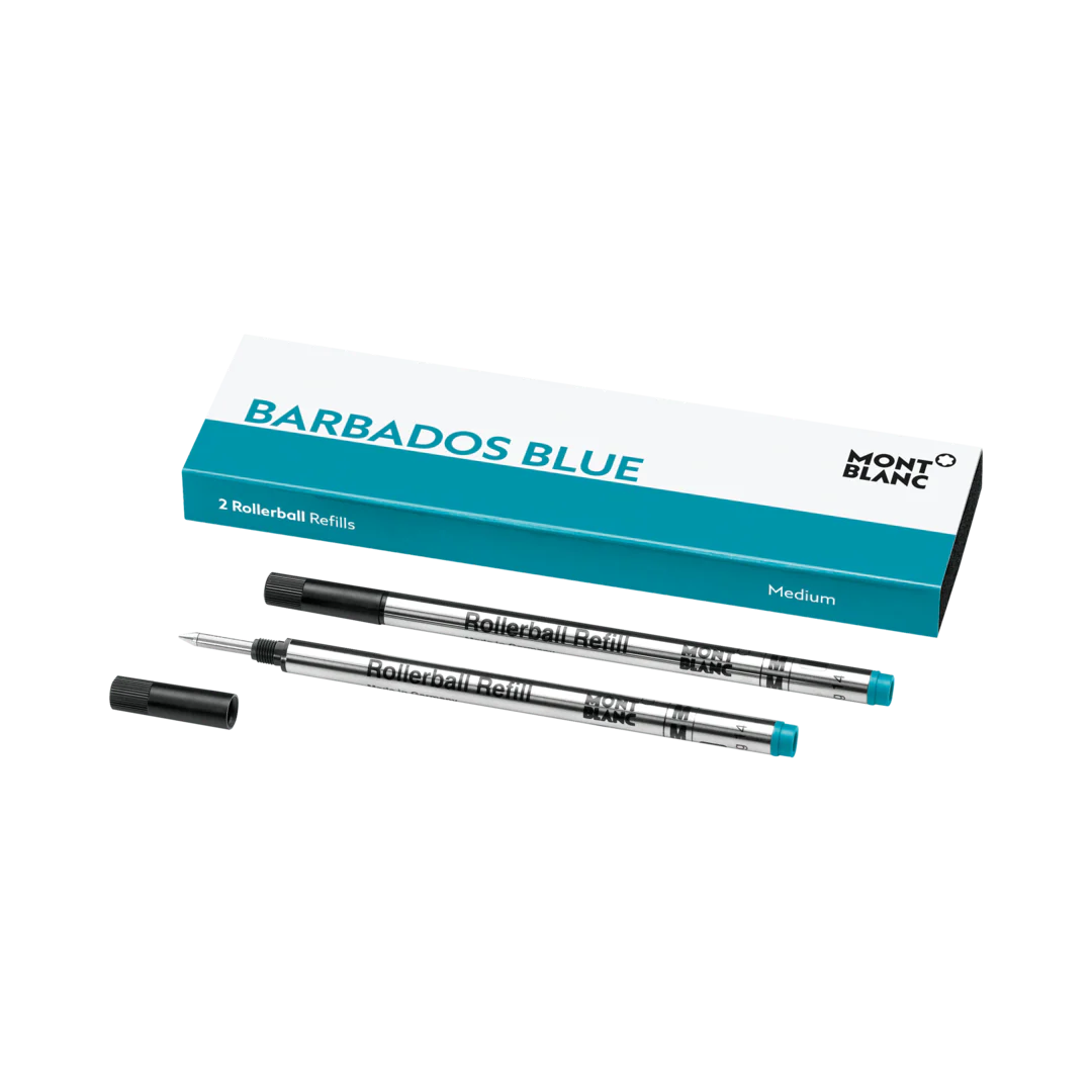 Montblanc Writing Accessories 2 Rollerball Pen Refills Medium Barbados Blue