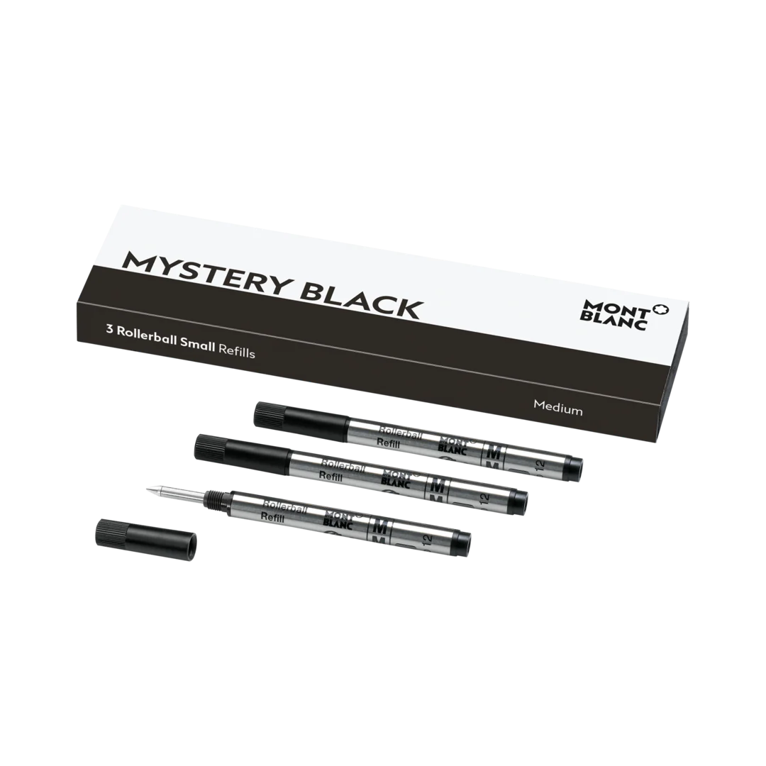 Montblanc Writing Accessories 3 Rollerball Small Refills Medium Mystery Black D