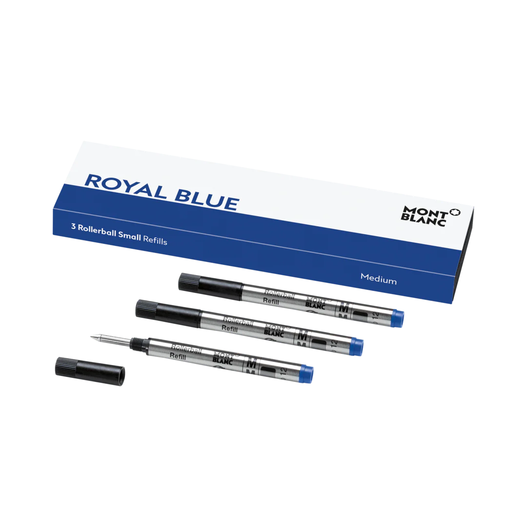 Montblanc Writing Accessories 3 Rollerball Small Refills Medium Royal Blue