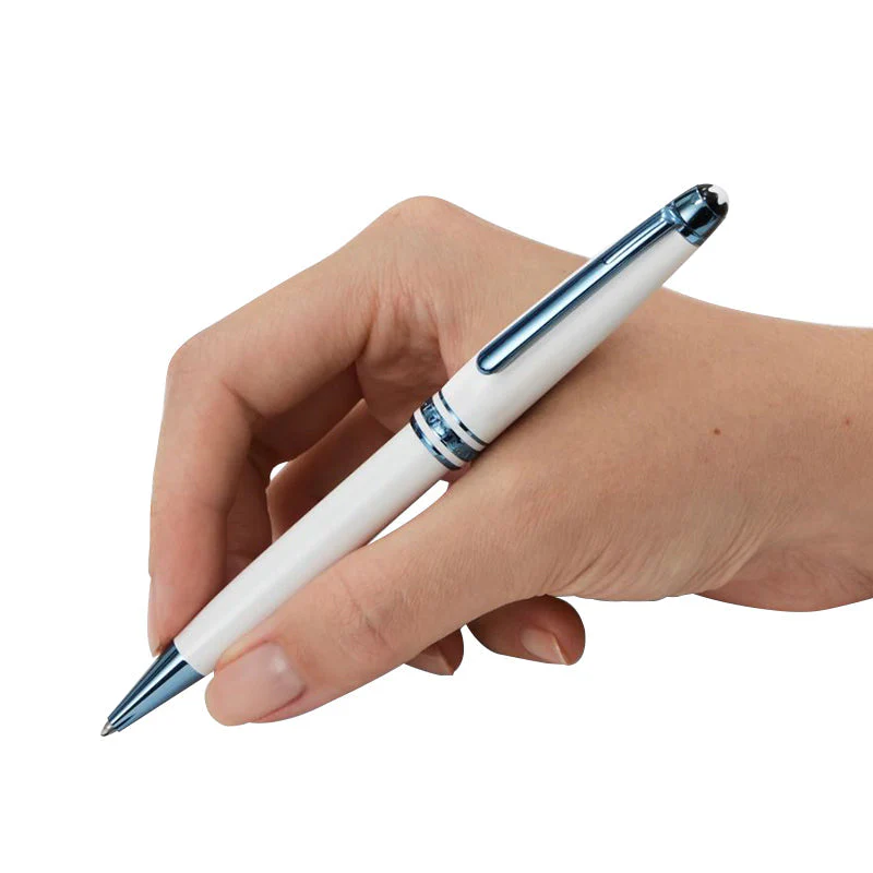 Montblanc Writing Instrument Meisterstuck Glacier Classique Ballpoint Pen White D - Image 2