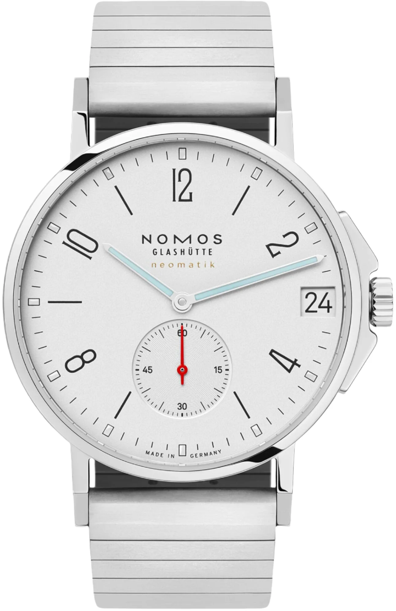 Nomos Glashutte Ahoi Neomatik 38 Date Steel Back Bracelet Watch