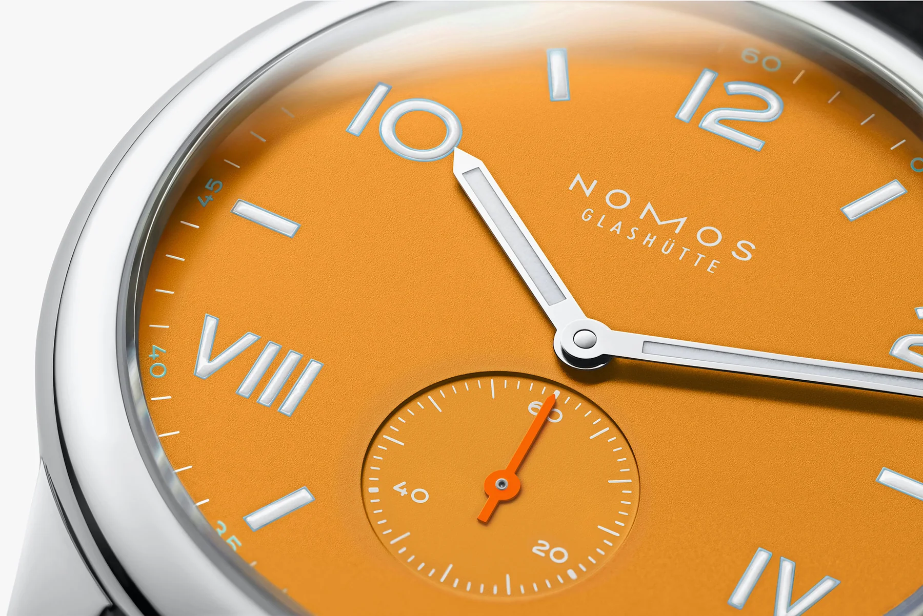 Nomos Glashutte Club Campus 38 Future Orange Steel Back Watch - Image 3