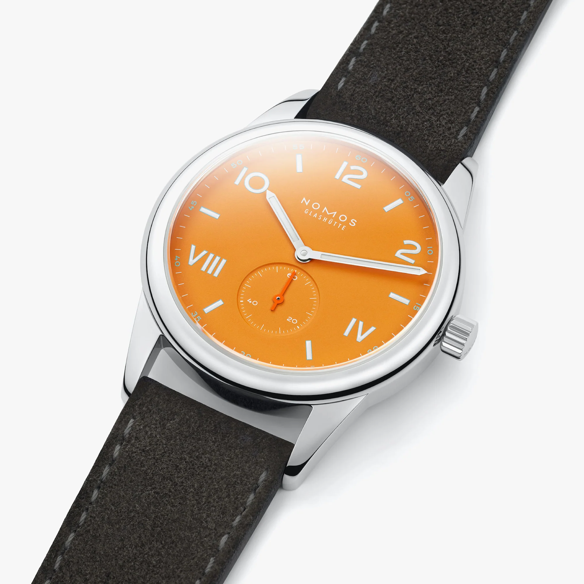 Nomos Glashutte Club Campus 38 Future Orange Steel Back Watch - Image 4