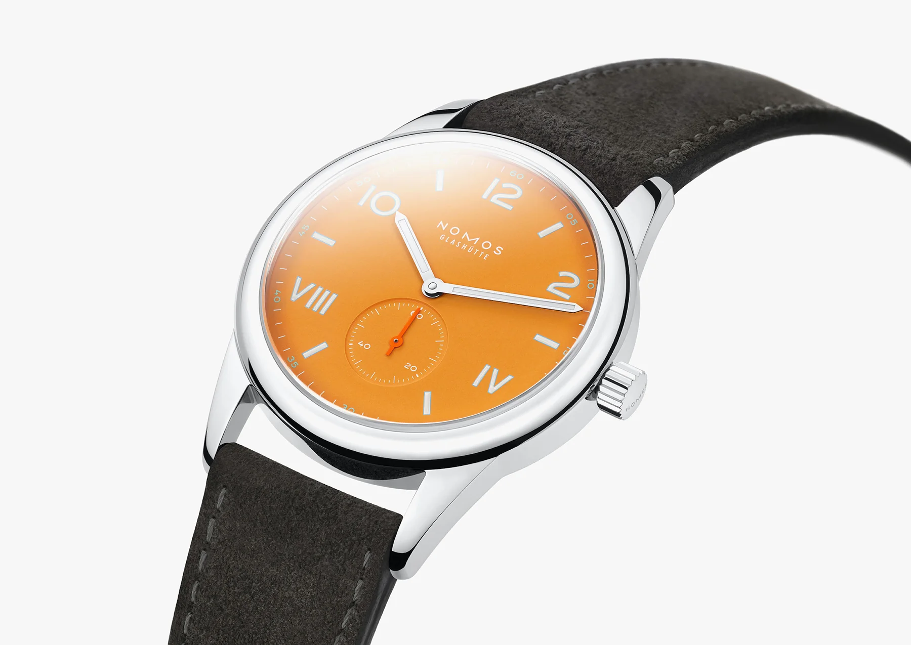 Nomos Glashutte Club Campus 38 Future Orange Steel Back Watch - Image 5