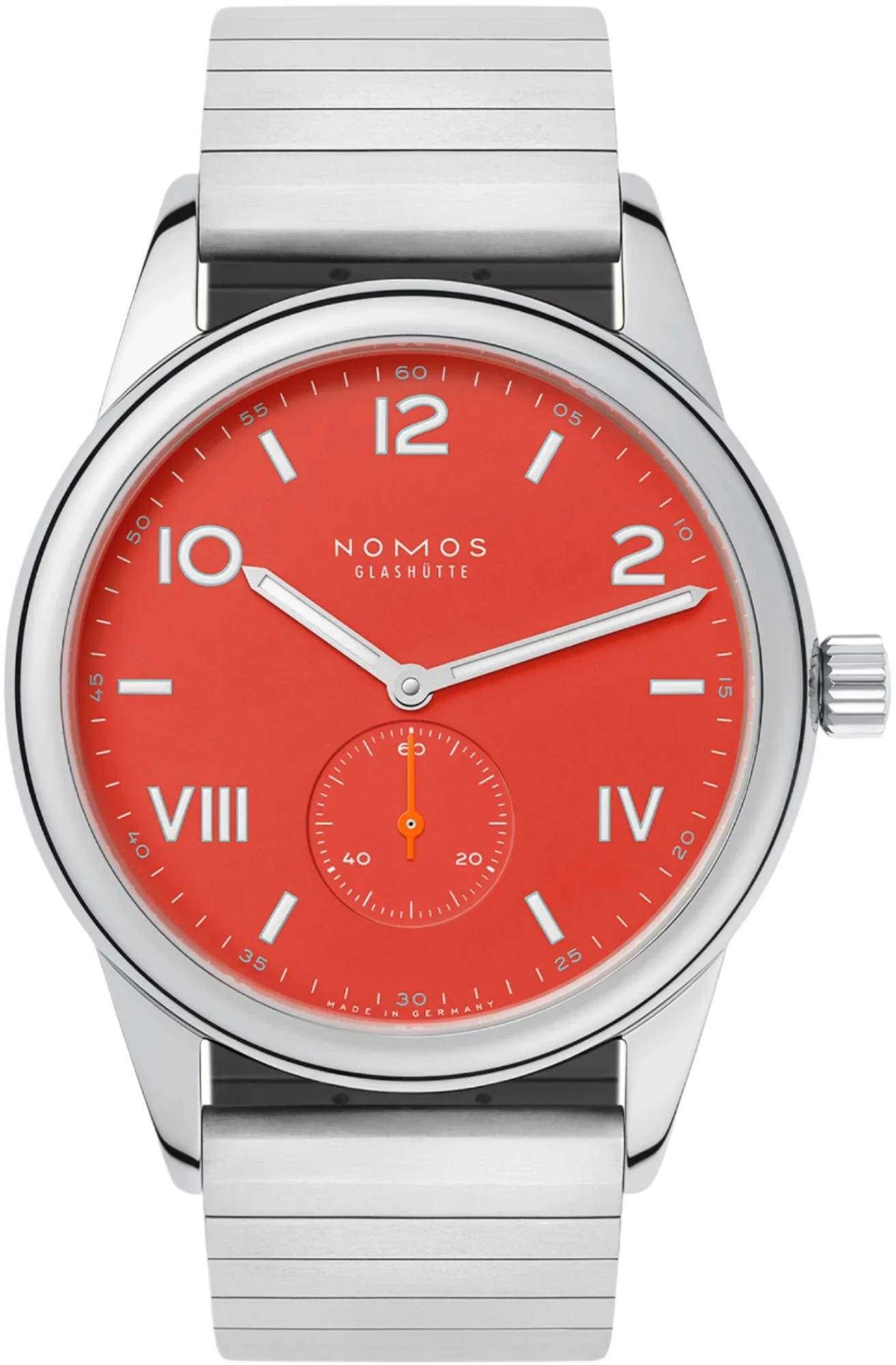Nomos Glashutte Club Campus 38 Nonstop Red Sapphire Crystal Watch
