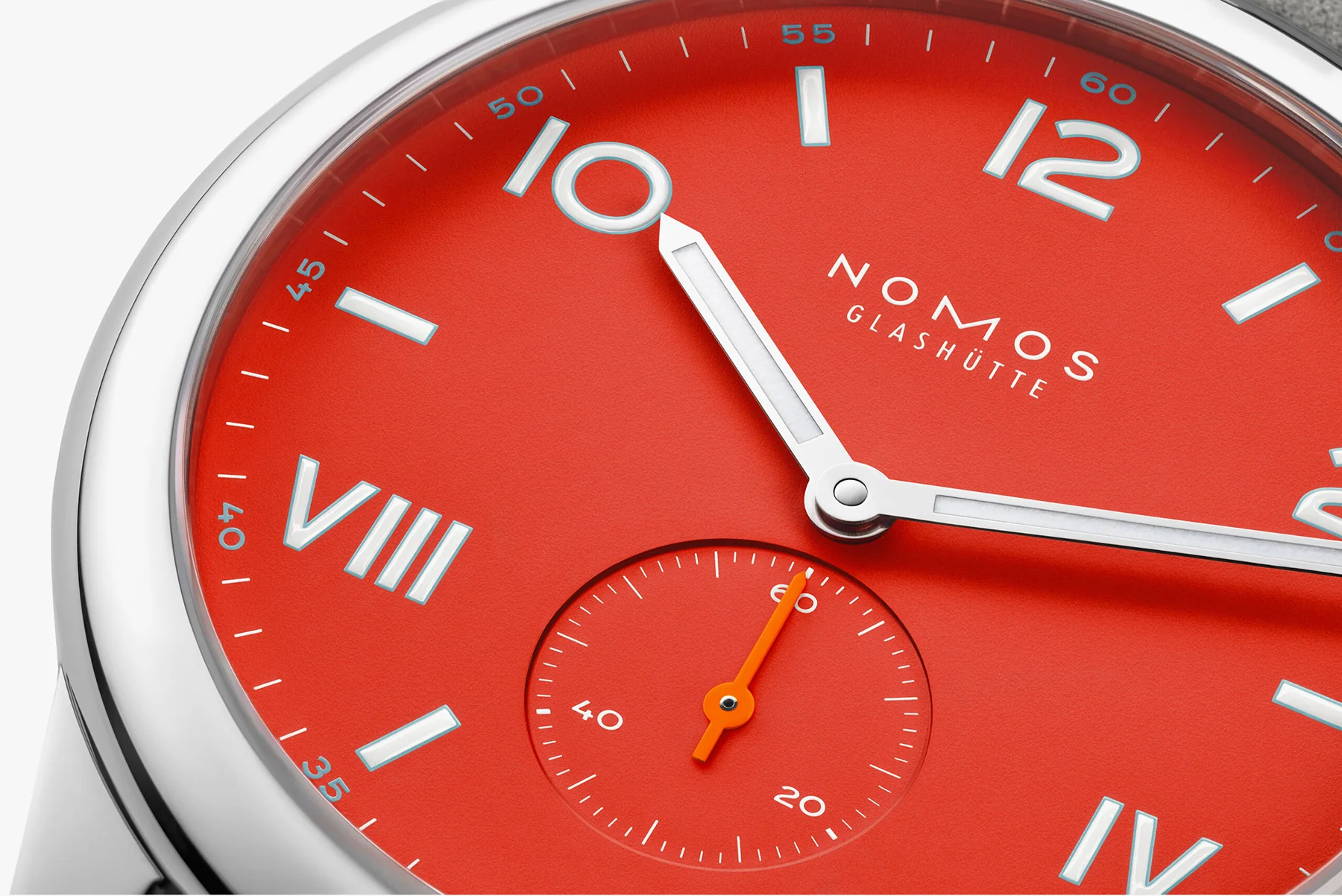 Nomos Glashutte Club Campus 38 Nonstop Red Steel Back Watch - Image 4