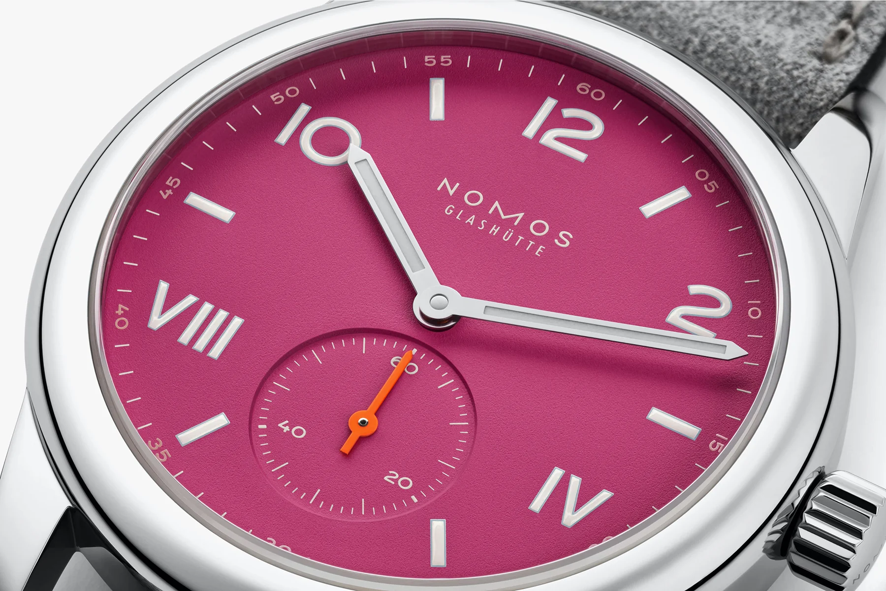 Nomos Glashutte Club Campus Deep Pink Sapphire Crystal Watch - Image 3