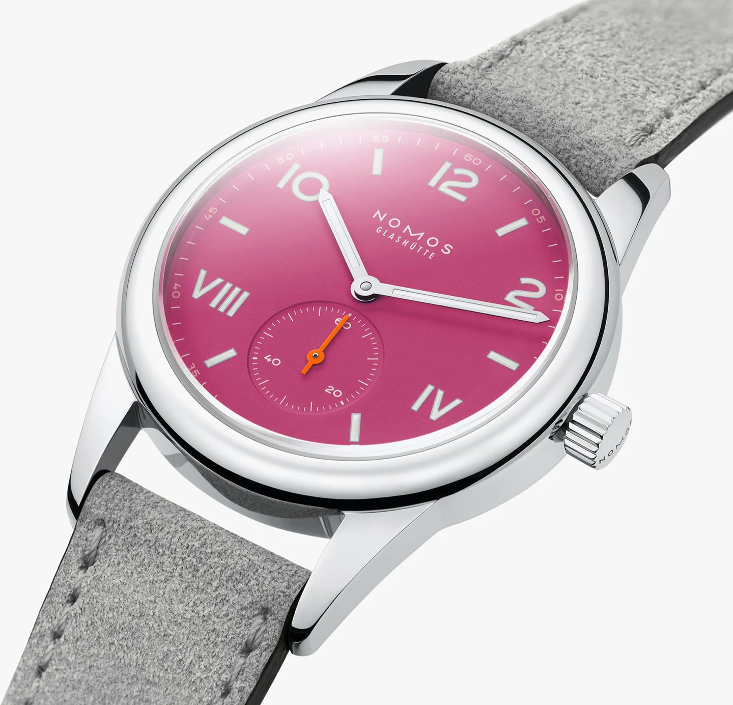 Nomos Glashutte Club Campus Deep Pink Sapphire Crystal Watch - Image 4