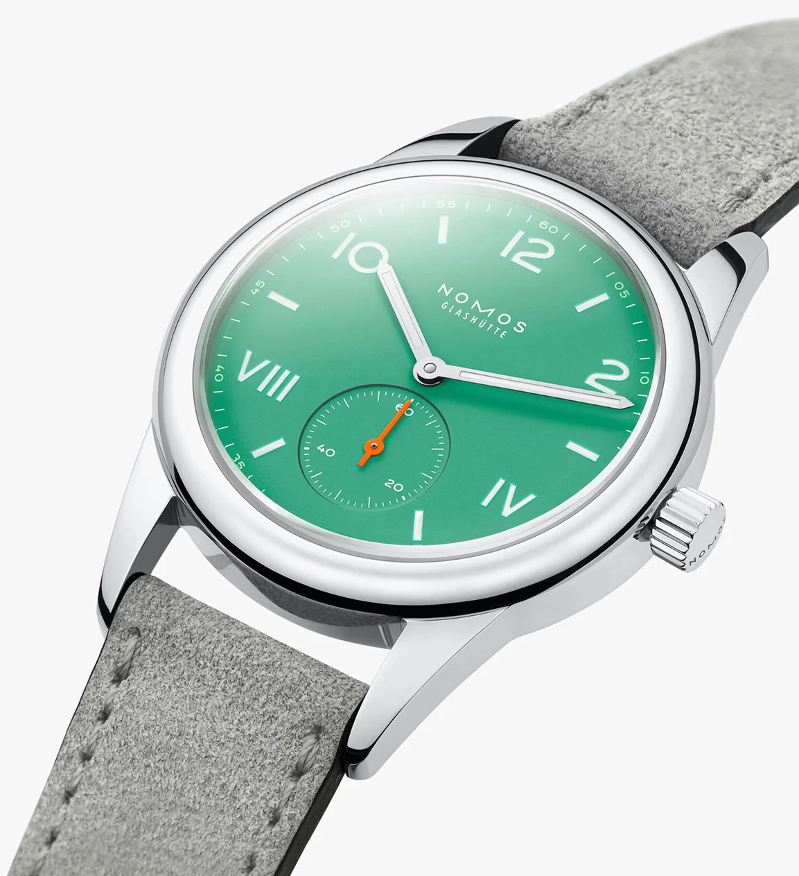 Nomos Glashutte Club Campus Electric Green Sapphire Crystal Watch - Image 3
