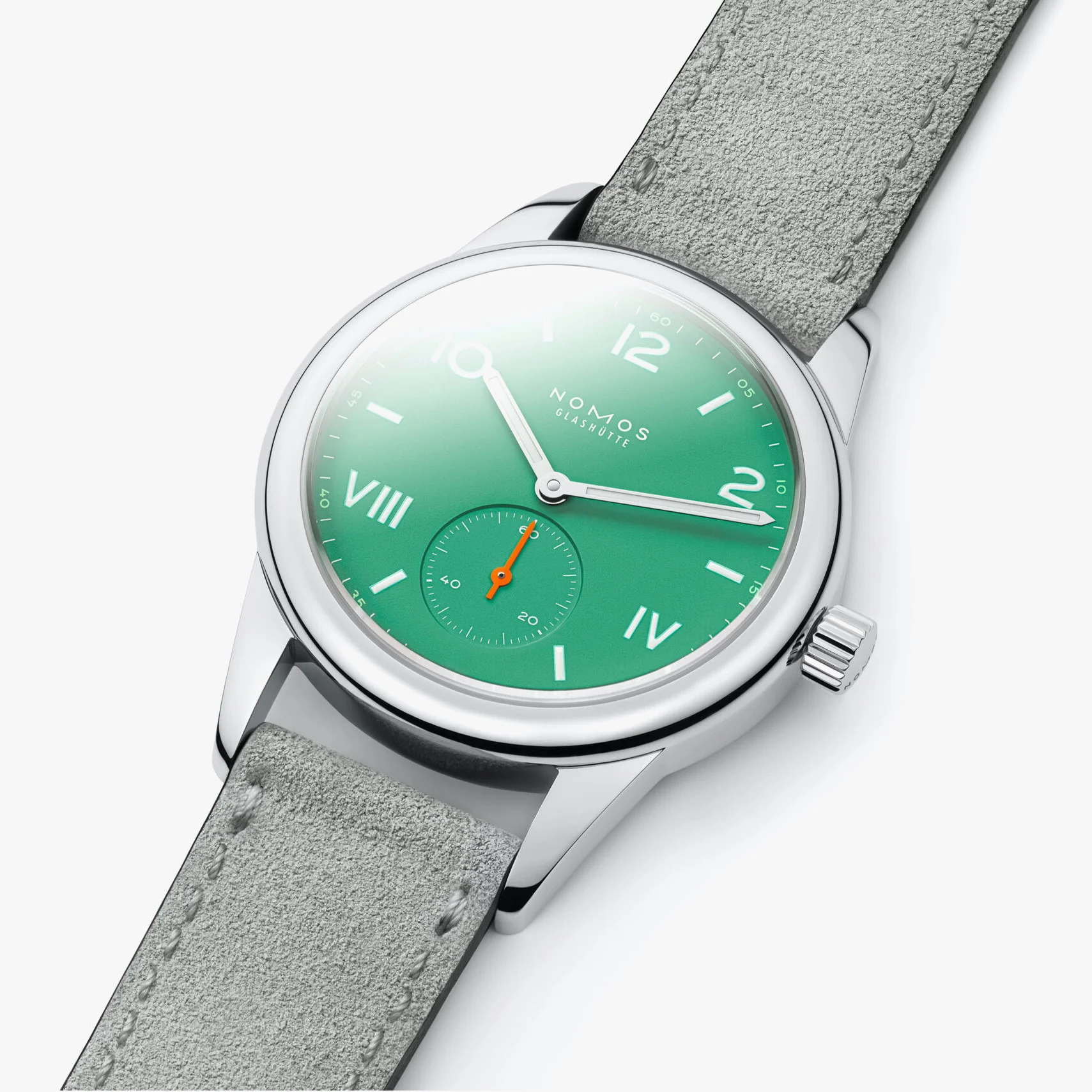 Nomos Glashutte Club Campus Electric Green Sapphire Crystal Watch - Image 5
