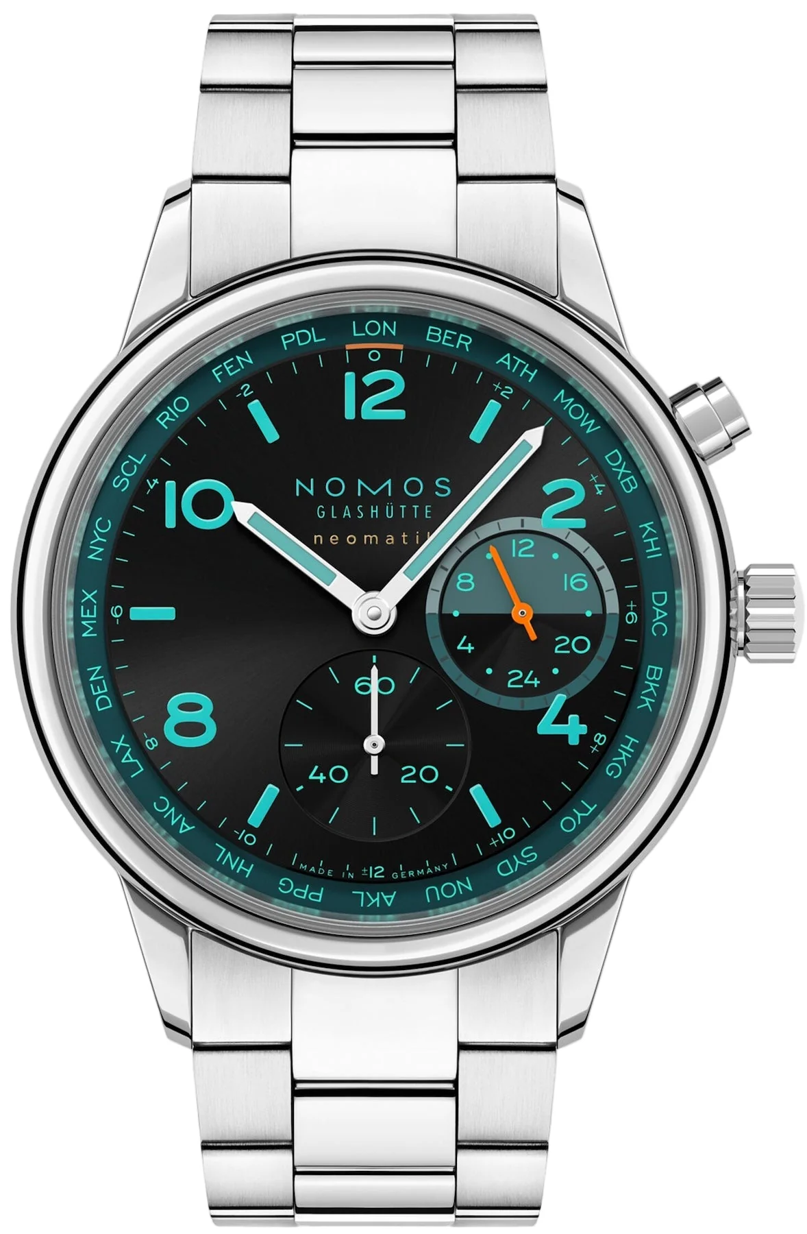 Nomos Glashutte Club Sport Neomatik Worldtimer Trace Limited Edition Watch