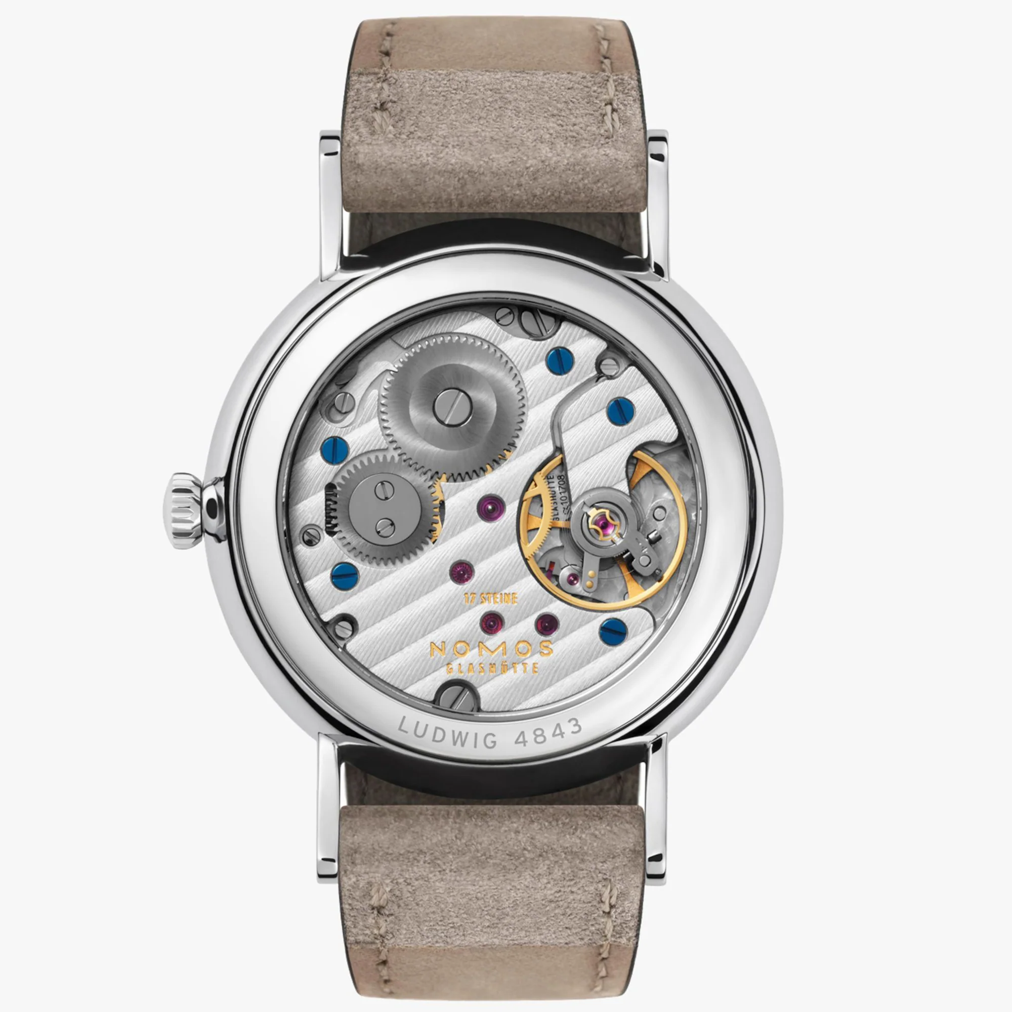 Nomos Glashutte Ludwig 33 Champagne Sapphire Crystal Watch - Image 2