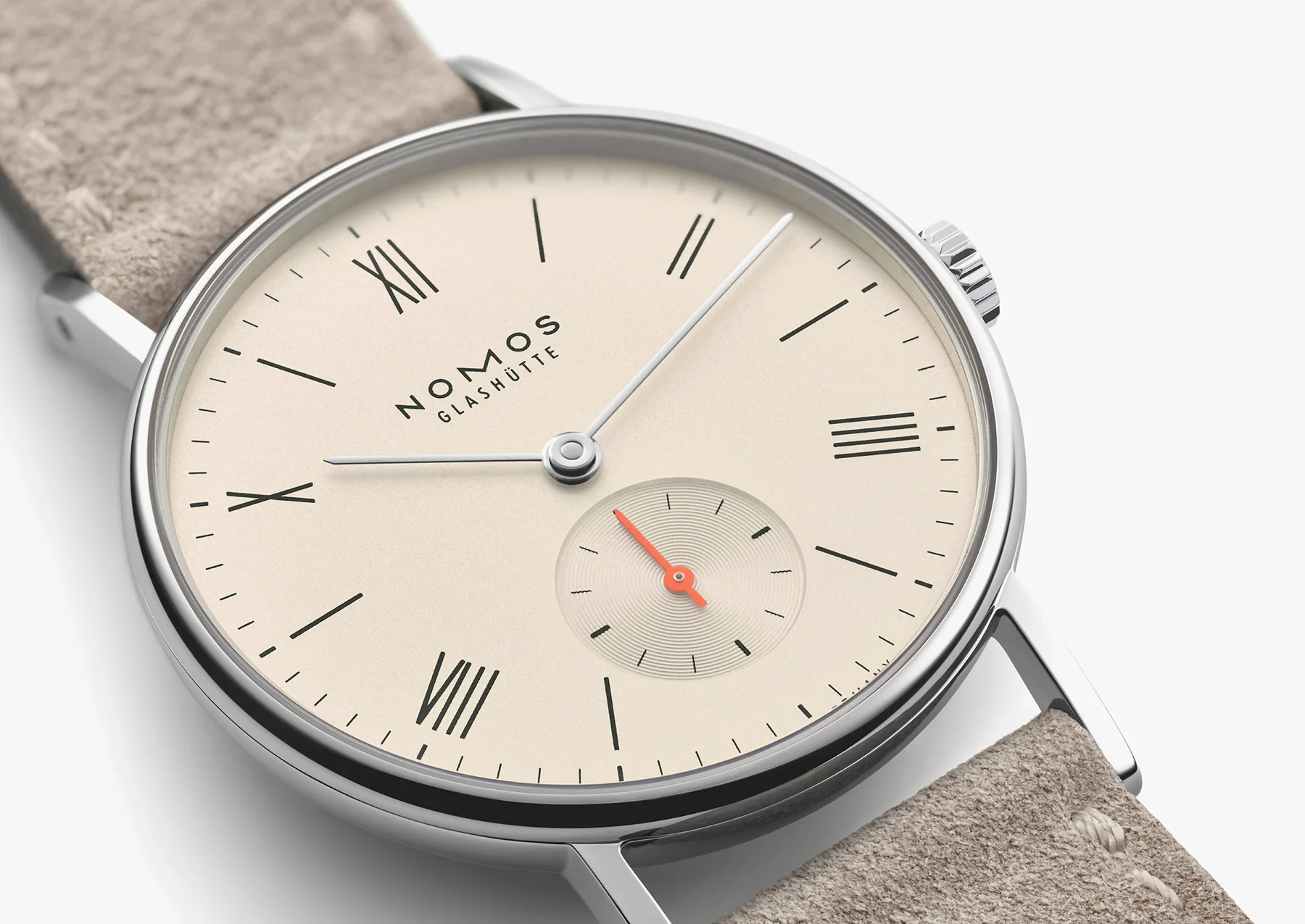 Nomos Glashutte Ludwig 33 Champagne Sapphire Crystal Watch - Image 4