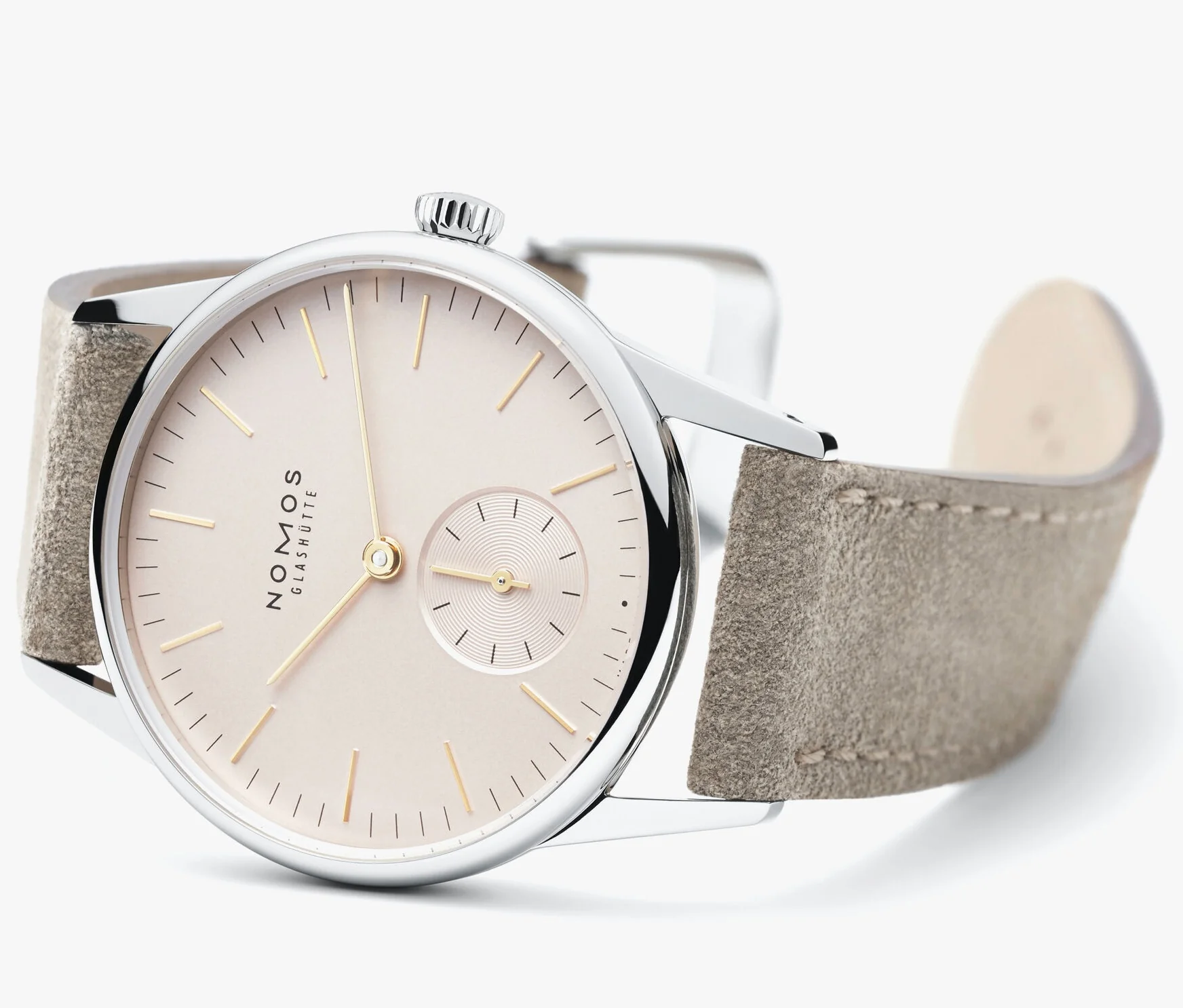 Nomos Glashutte Orion 33 Rose Steel Back Watch - Image 4