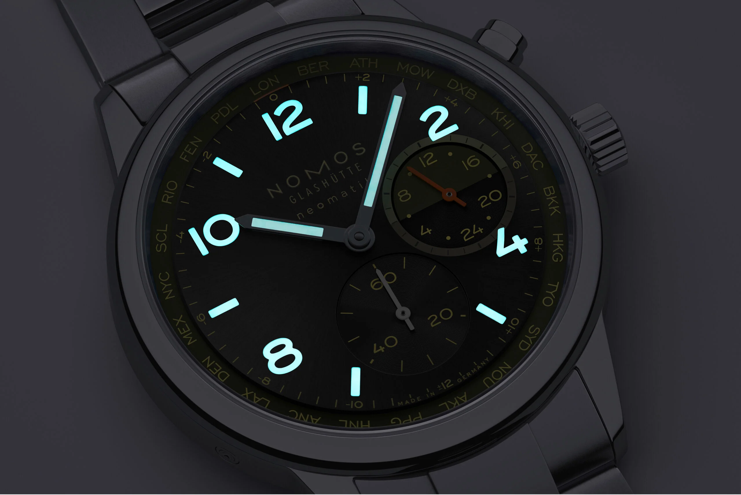 Nomos Glashutte Club Sport Neomatik Worldtimer Vector Limited Edition Watch - Image 4