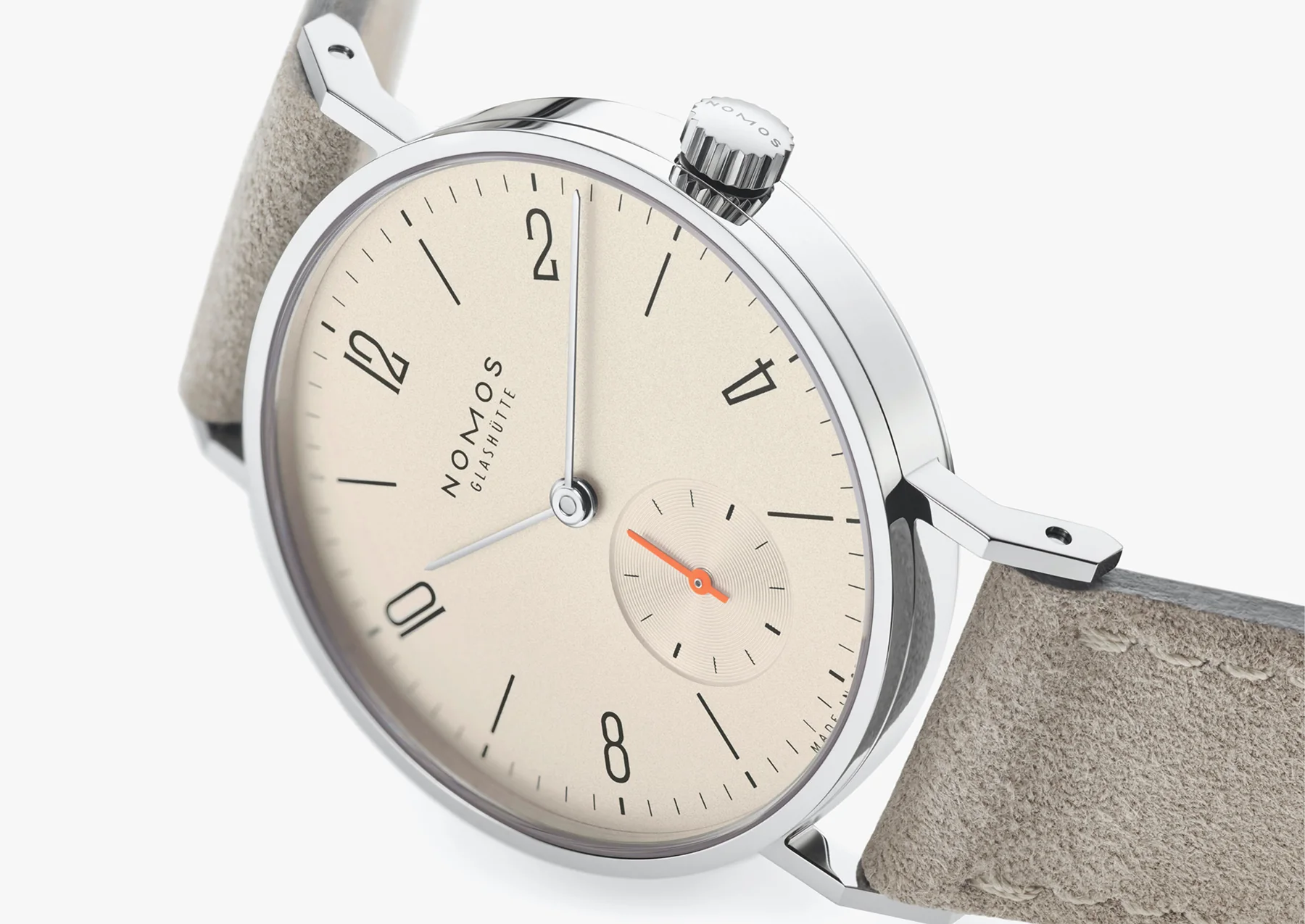 Nomos Glashutte Tangente 33 Champagne Steel Back Watch - Image 3