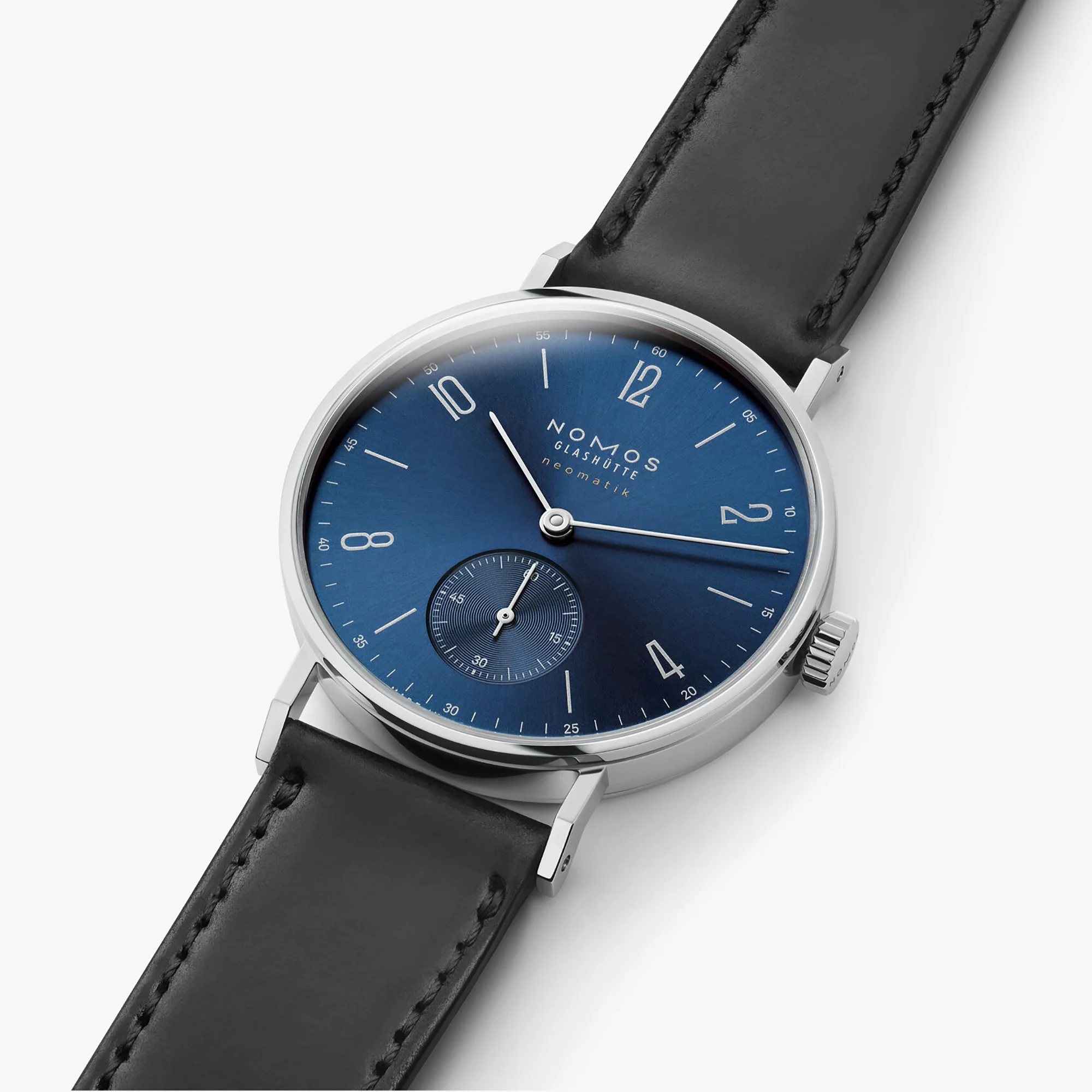Nomos Glashutte Tangente Neomatik Blue Gold Sapphire Crystal Watch - Image 6