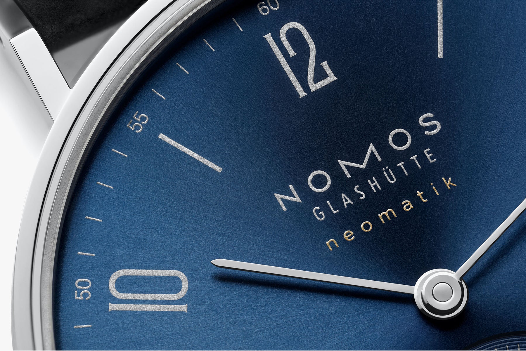 Nomos Glashutte Tangente Neomatik Blue Gold Steel Back Watch - Image 5