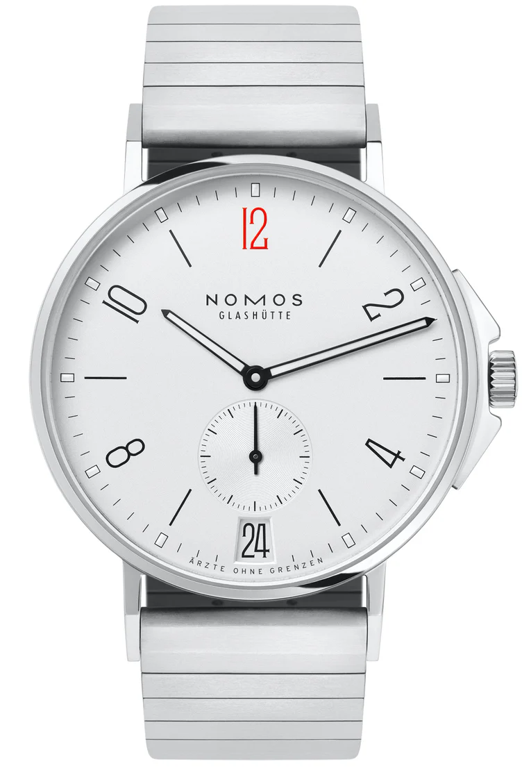 Nomos Glashutte Watch Ahoi Date Doctors Without Borders Limited Edition Sapphire Crystal