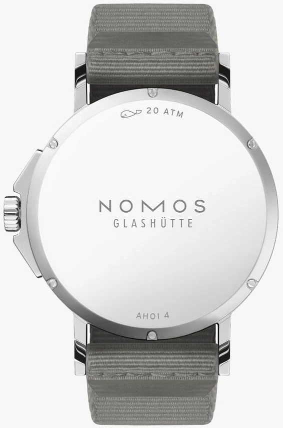 Nomos Glashutte Ahoi Neomatik 38 Date Sand Steel Back Watch - Image 2