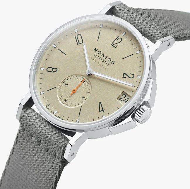 Nomos Glashutte Ahoi Neomatik 38 Date Sand Steel Back Watch - Image 3