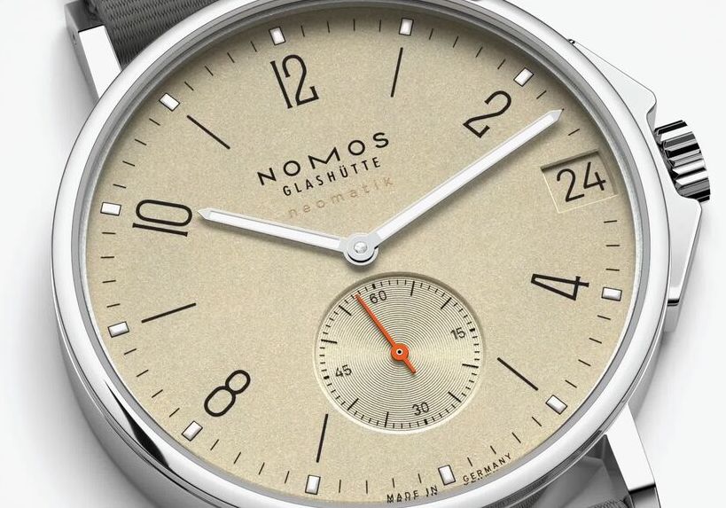 Nomos Glashutte Ahoi Neomatik 38 Date Sand Steel Back Watch - Image 5