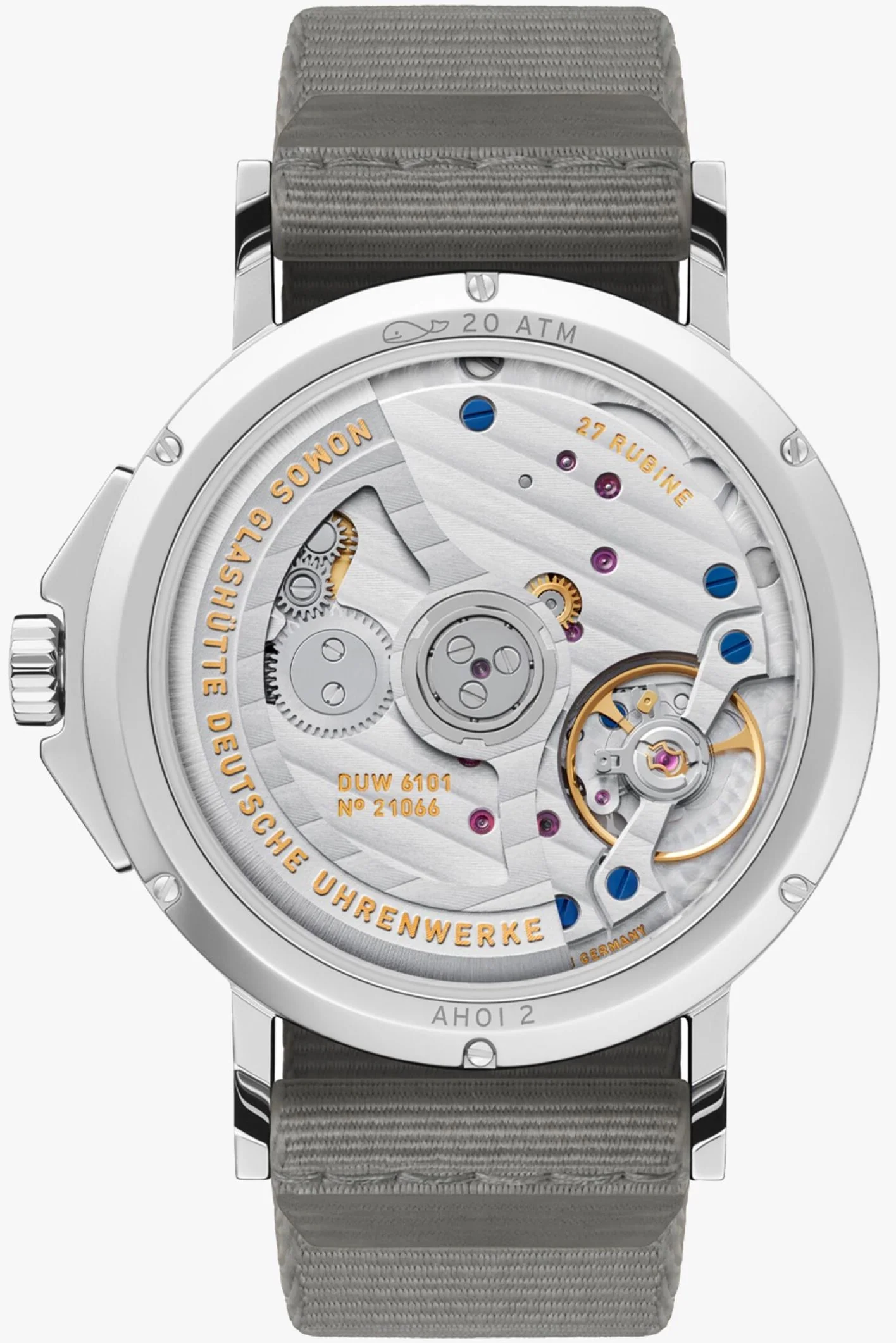 Nomos Glashutte Ahoi Neomatik 38 Date Sand Sapphire Crystal Watch - Image 2