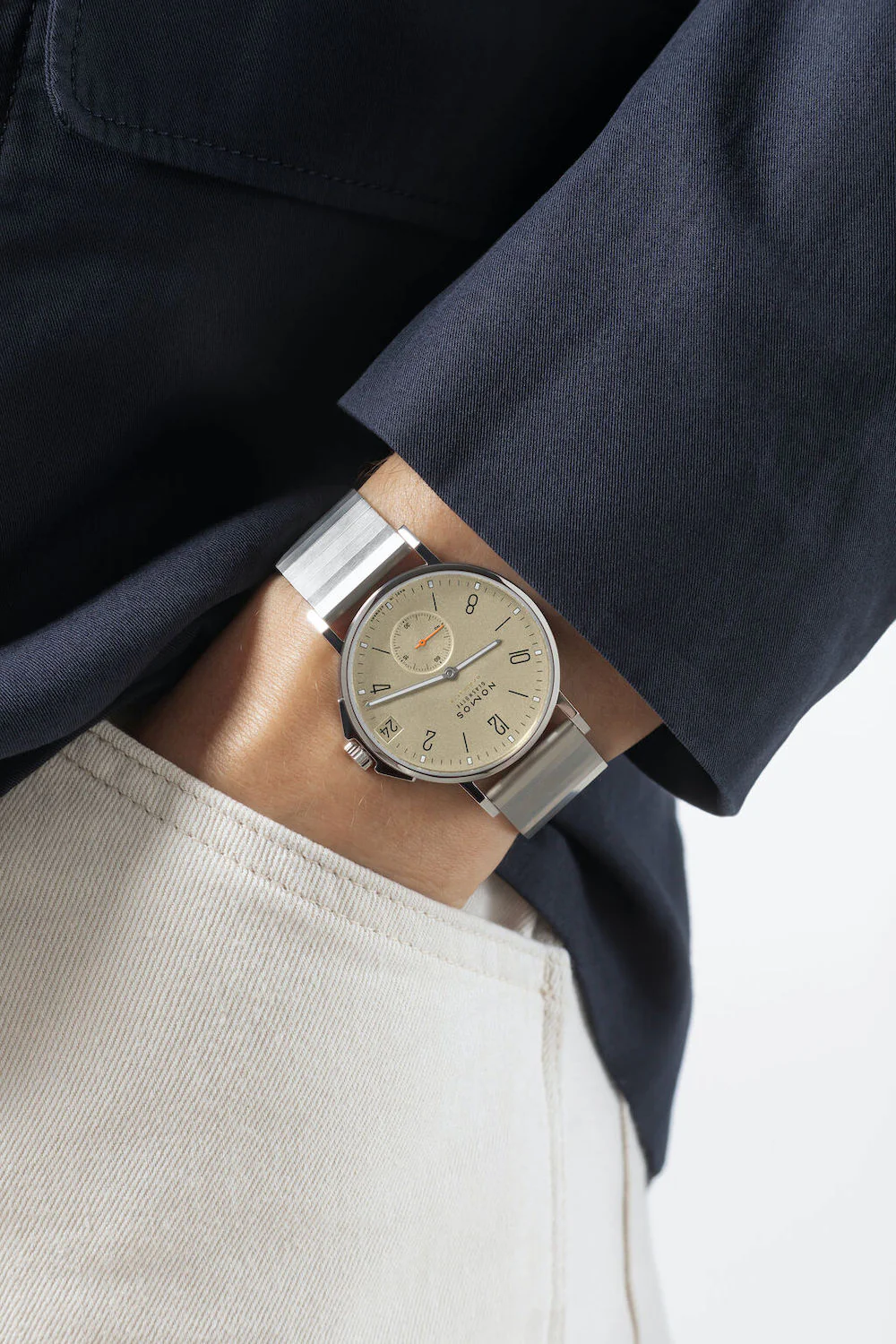 Nomos Glashutte Ahoi Neomatik 38 Date Sand Sapphire Crystal Watch - Image 7