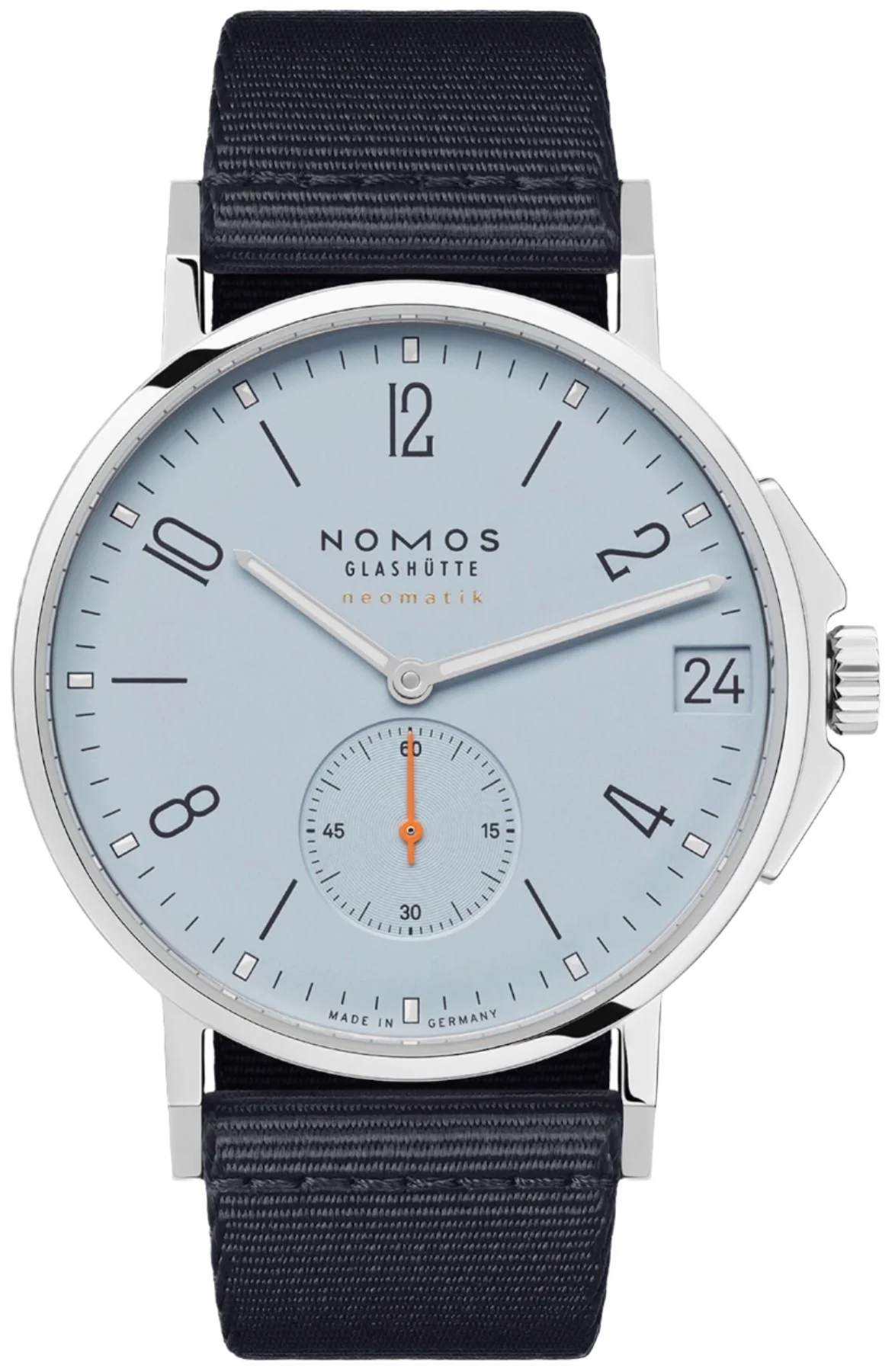 Nomos Glashutte Ahoi Neomatik 38 Date Sky Sapphire Crystal Watch