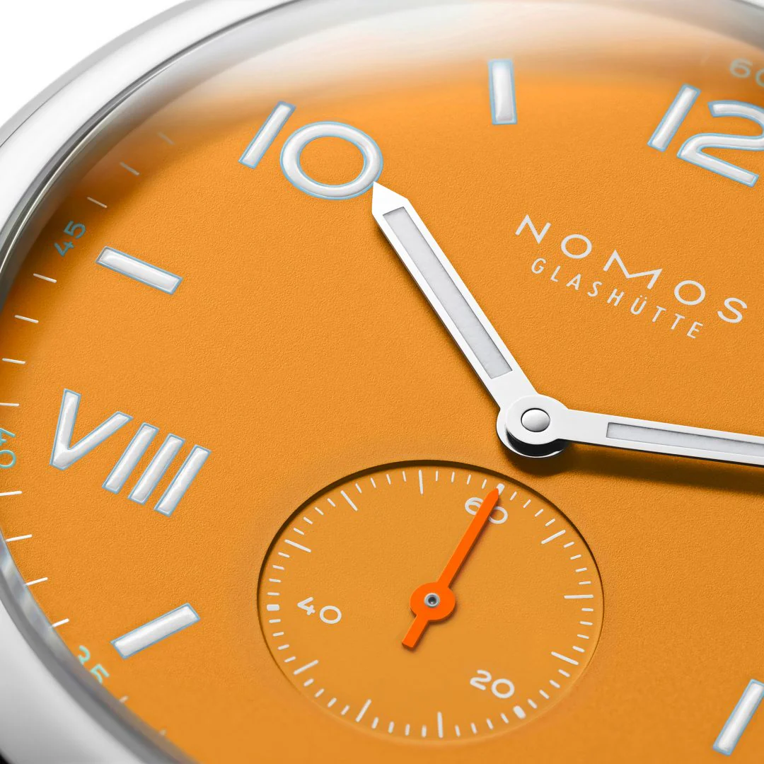 Nomos Glashutte Club Campus 38 Future Orange Steel Back Watch - Image 3